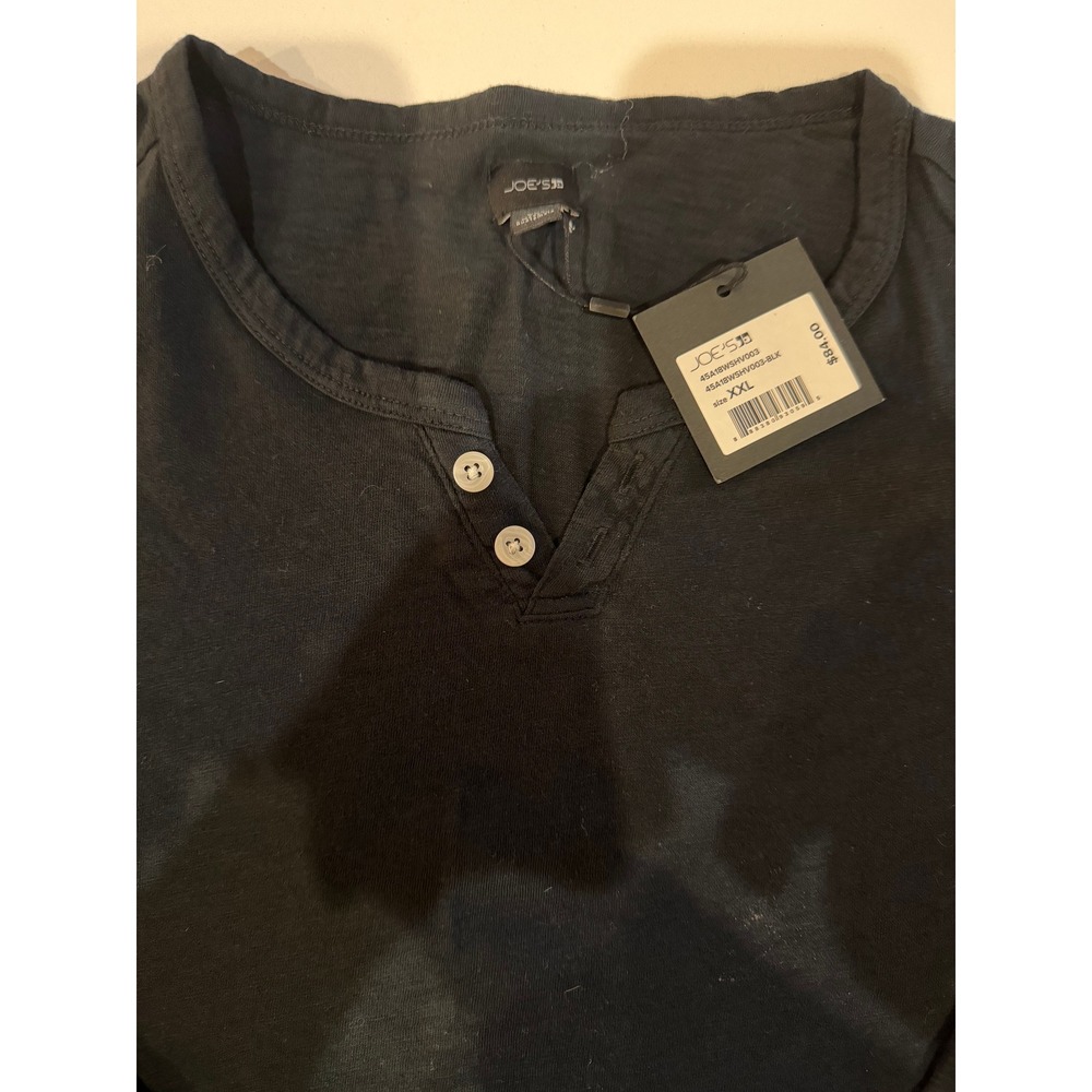JOE'S Jeans XXXL Black Long Sleeve Henley Shirt NWT  (Brand New w/tags)